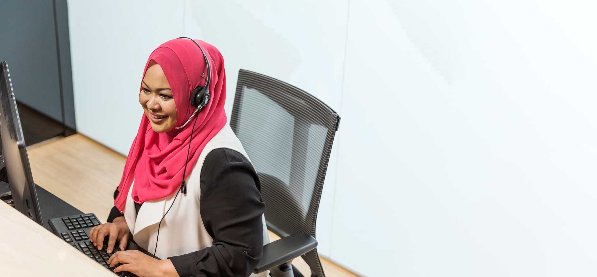 MSC employee caring for customer over the phone