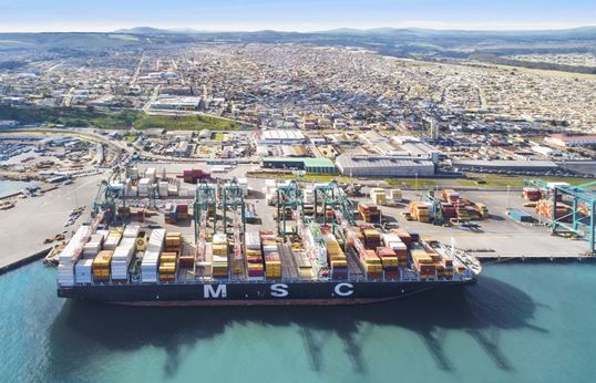  MSC Lauren at berth in the port of San Antonio Chile 